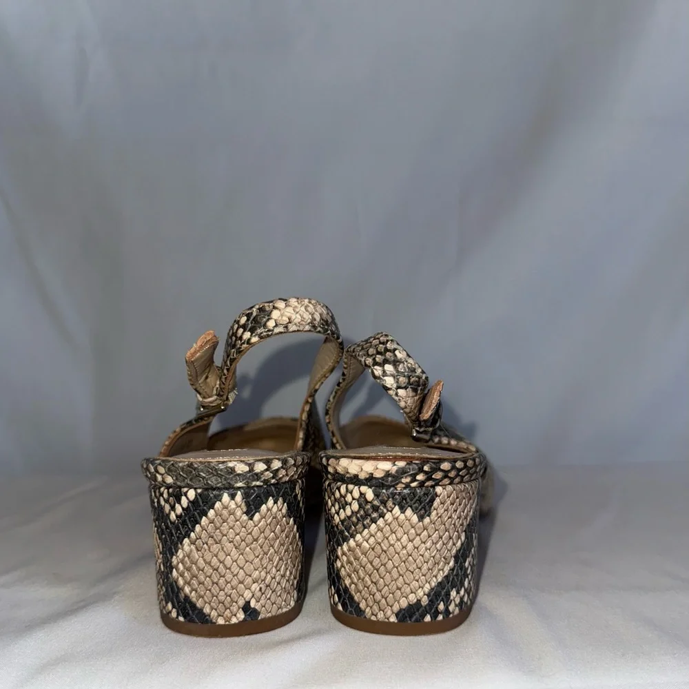 Isaac Mizrahi Elegant Snakeskin Slingback Heels Size 8.5 - Picture 10 of 12